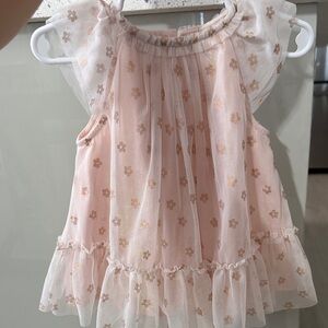 Cat & Jack Light Pink Tulle Floral Party Dress